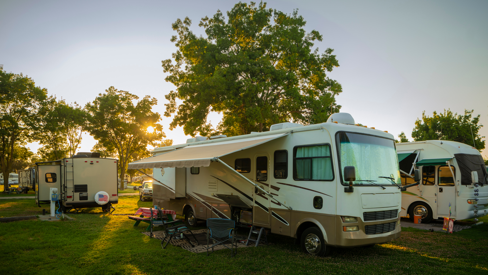 RV campground in the Smoky Mountains