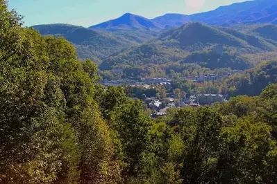 Gatlinburg tucked away in the mountains.