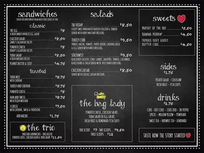 Paula Deen Bag Lady Pigeon Forge menu