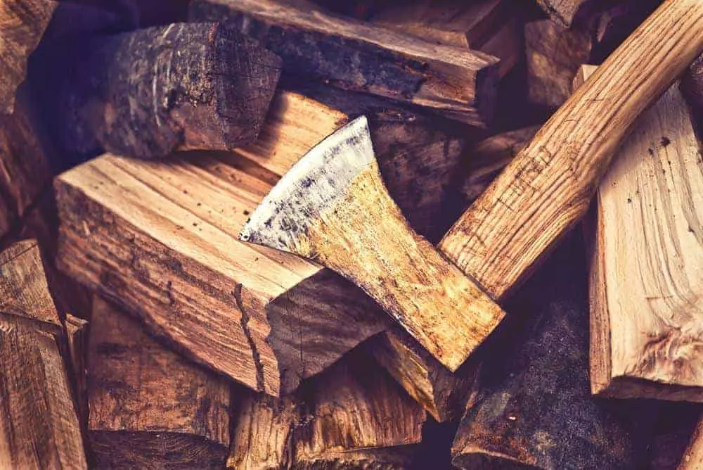 Lumber and axe