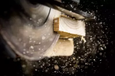 Wood and chainsaw