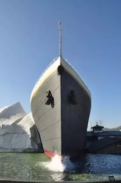 The front of the Titanic Museum in Pigeon Forge TN.