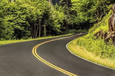 scenic road in the Smoky Mountains