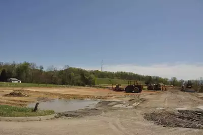 The site of the old movie theater in Sevierville, completely cleared out