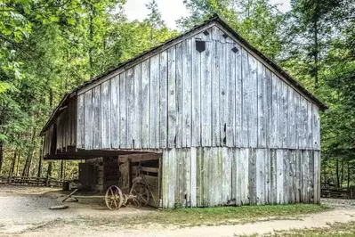 old barn in the Great Smoky Mountains National Park