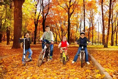 fall bike ride in Cades Cove