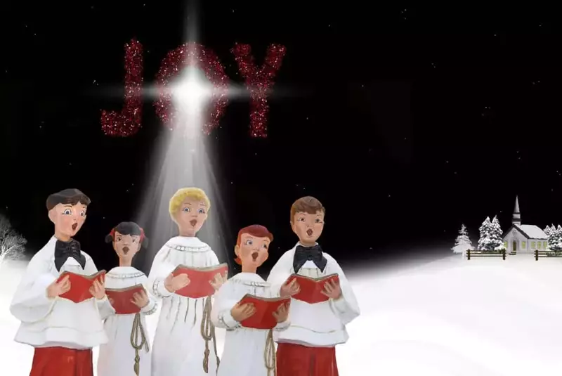 Cartoon Christmas carolers