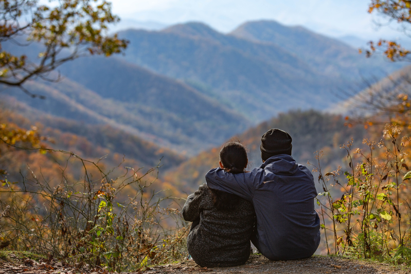 couple admiring views