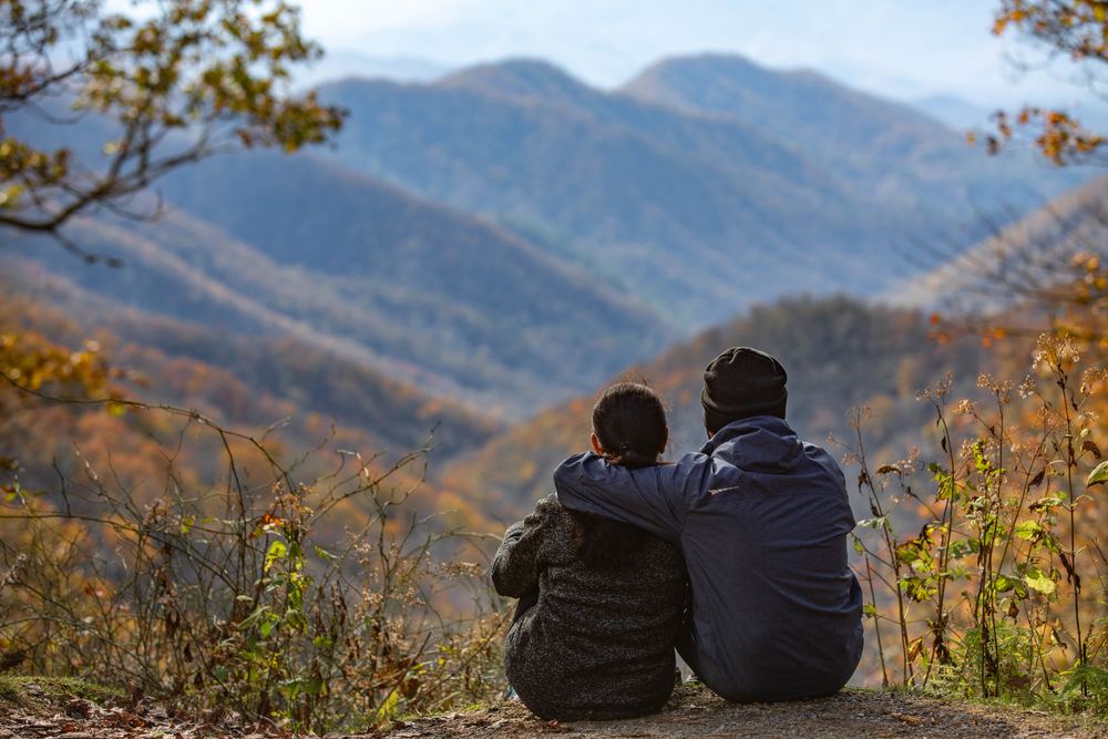 couple admiring views