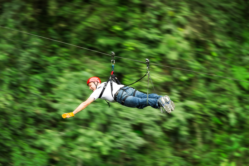 ziplining
