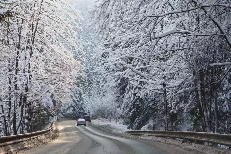 snowy road