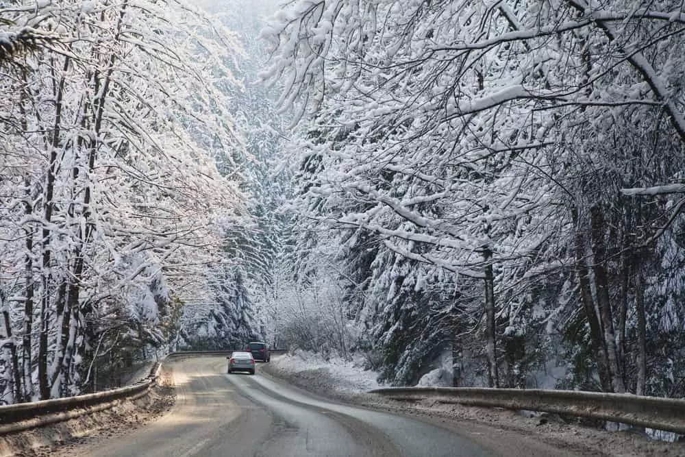 snowy road