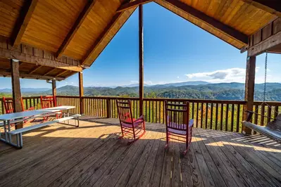 two chairs on the deck of Moosen Around