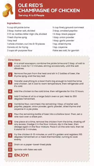 champagne of chicken recipe