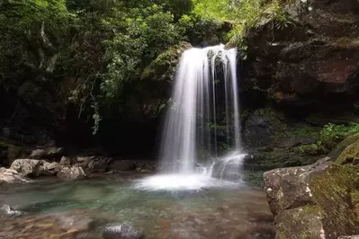 grotto falls smoky mountains