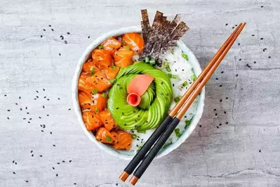 salmon sushi bowl