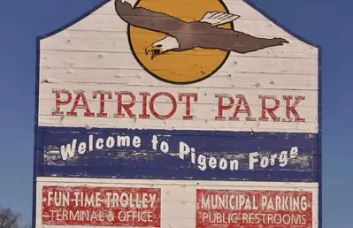 sign for Patriot Park in Pigeon Forge