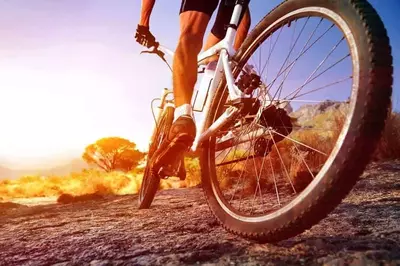 mountain bike on rocky trail