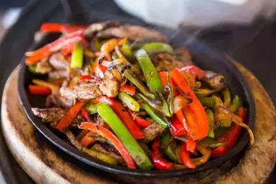beef and chicken fajitas