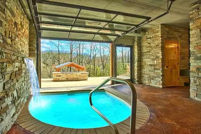 indoor pool in gatlinburg cabin