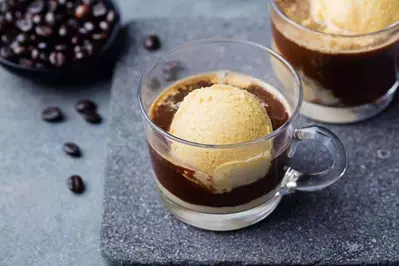 affogato ice cream in cup