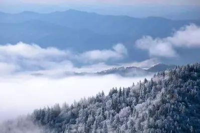 snow in the smoky mountains