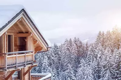 Cabin in the snow