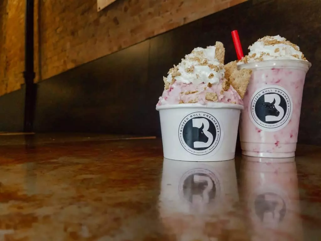Buzzed Bull Creamery ice cream and milkshake
