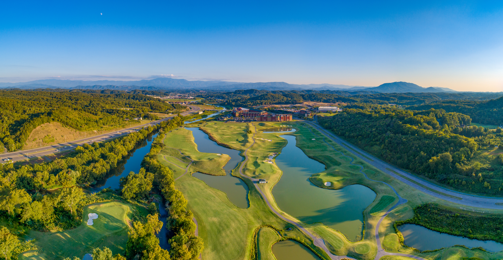 aerial view of Sevierville
