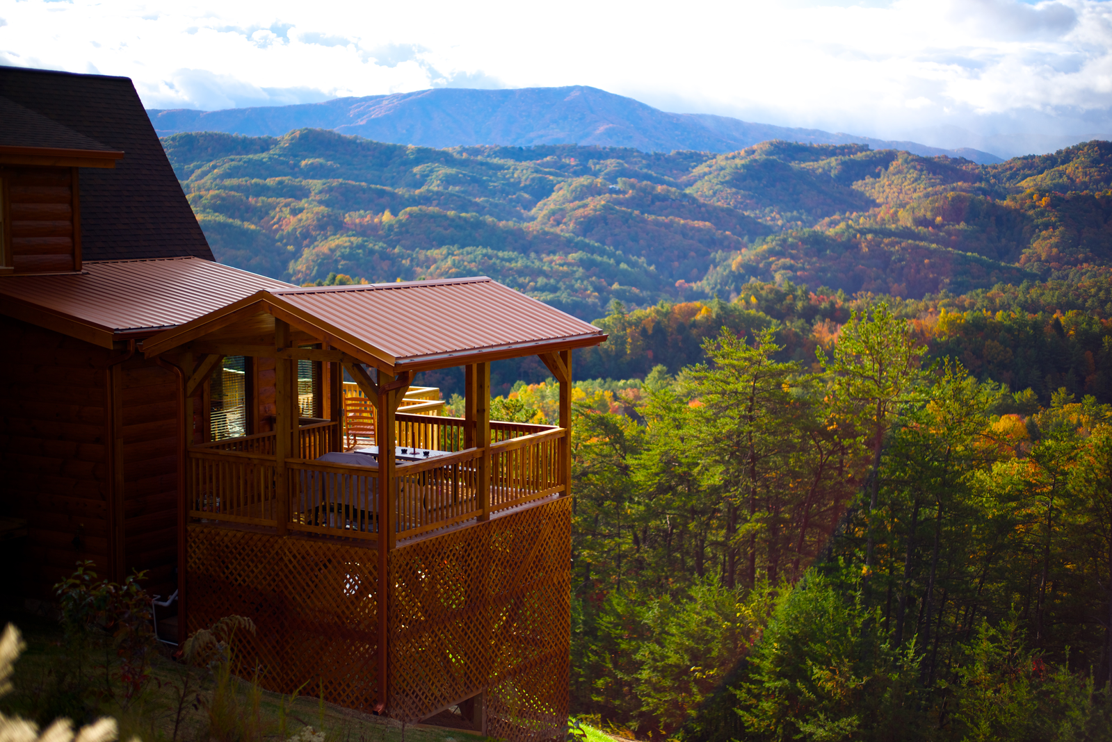 view from cabin in the smokies