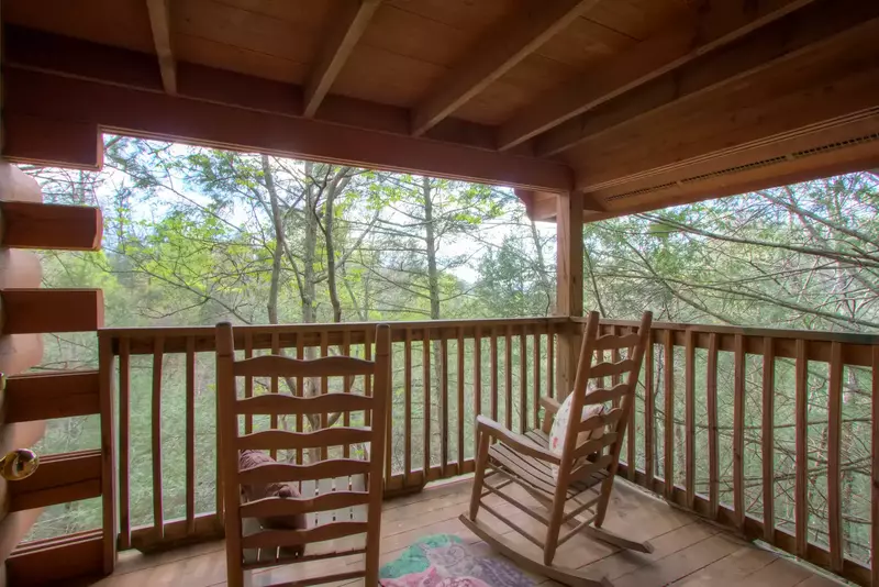 Outdoor wooden rocking chairs to relax with your morning coffee