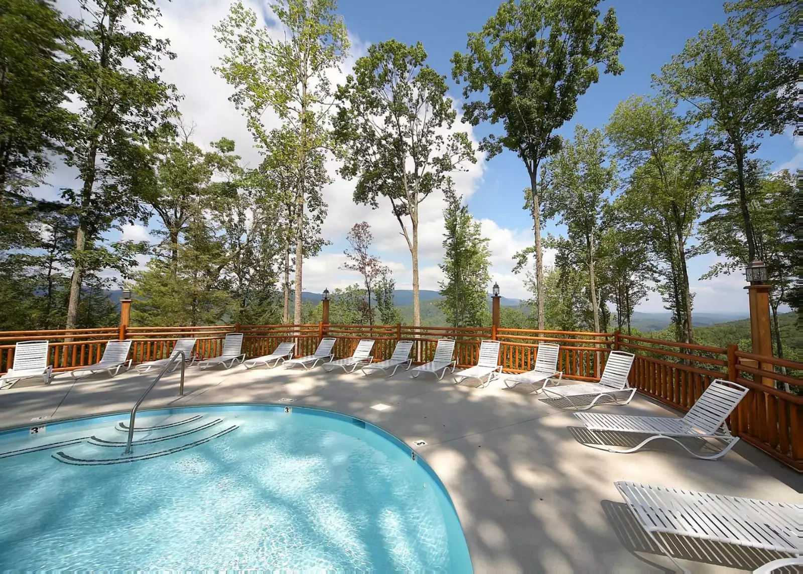 Enjoy the community pool with WIFI and amazing mountain views