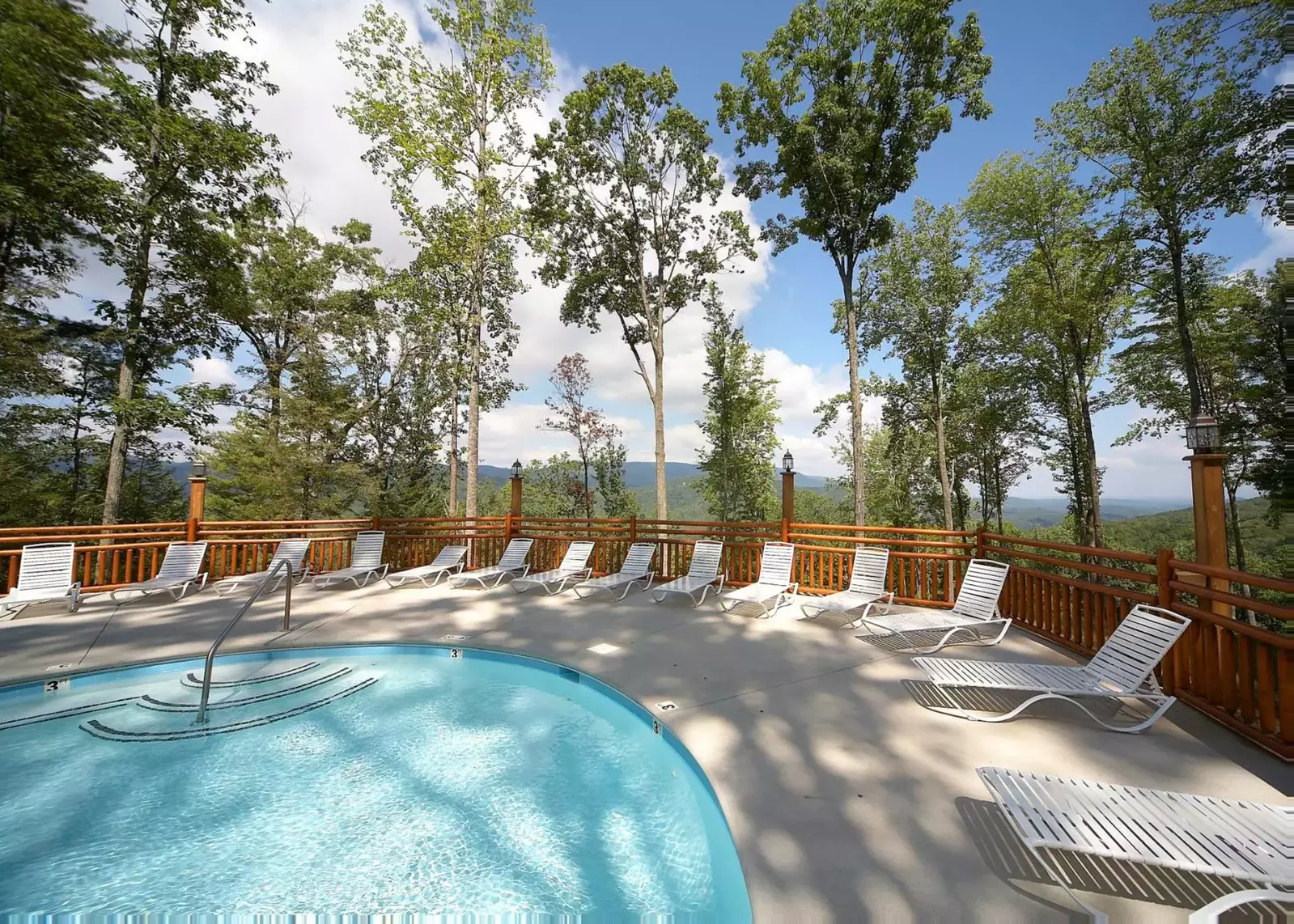 Enjoy the community pool with WIFI and amazing mountain views