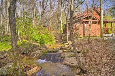 Creek behind cabin
