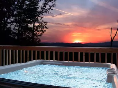 fireplace and beautiful mountain view!