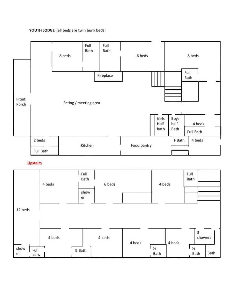 Wafloy's (Big Red) Youth Lodge | Sleeps 74