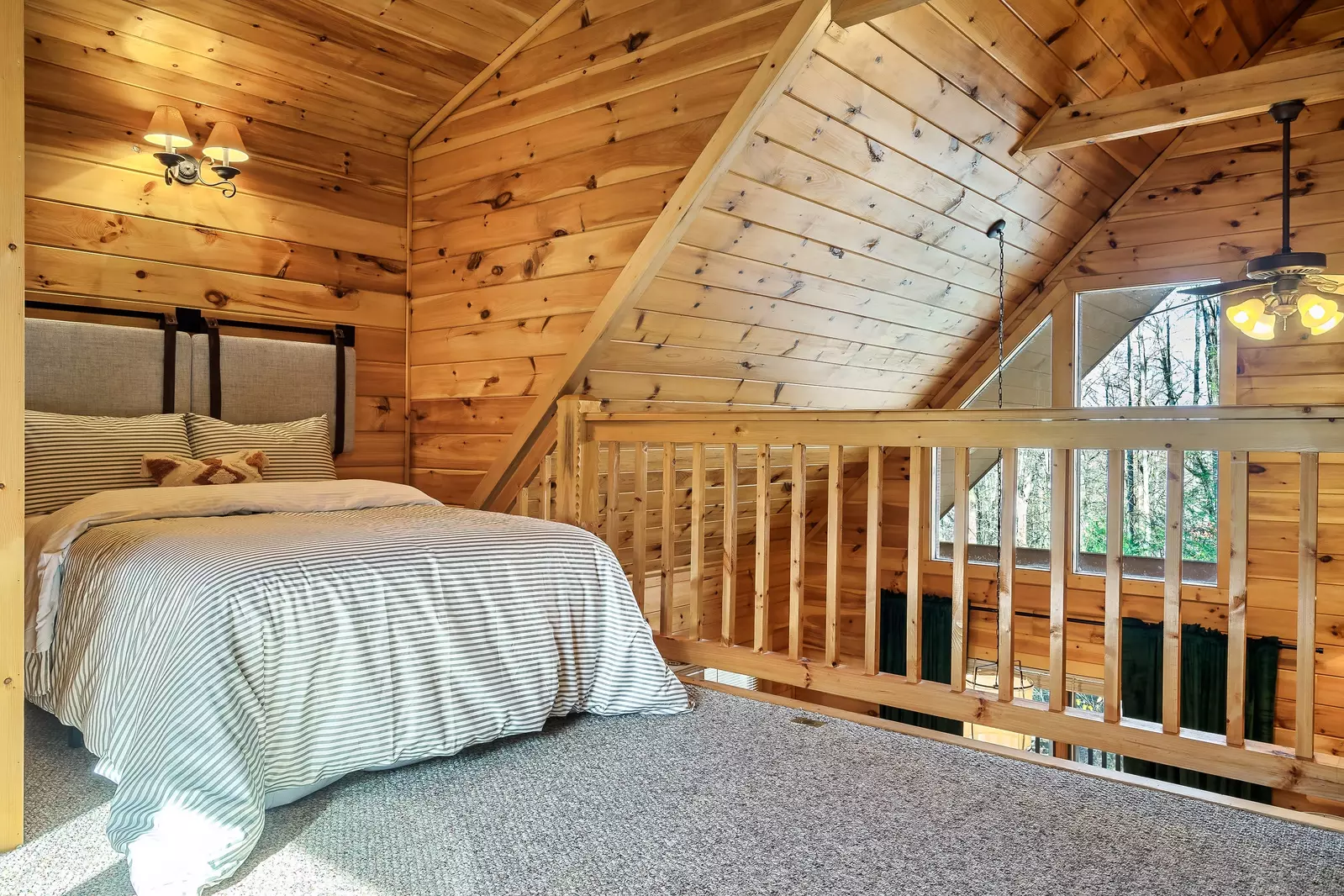  and a Smart TV on the wall provide the coziest spot to read