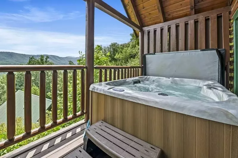 Relax in the hot tub.