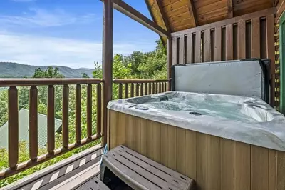 Relax in the hot tub.