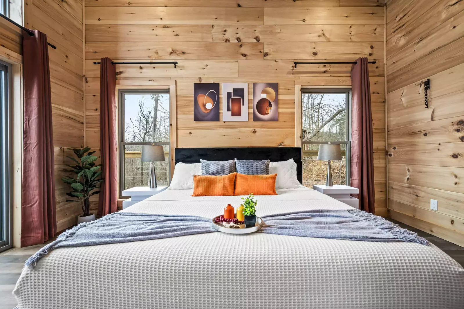 Discover the epitome of comfort in our master bedroom featuring a luxurious king-sized bed