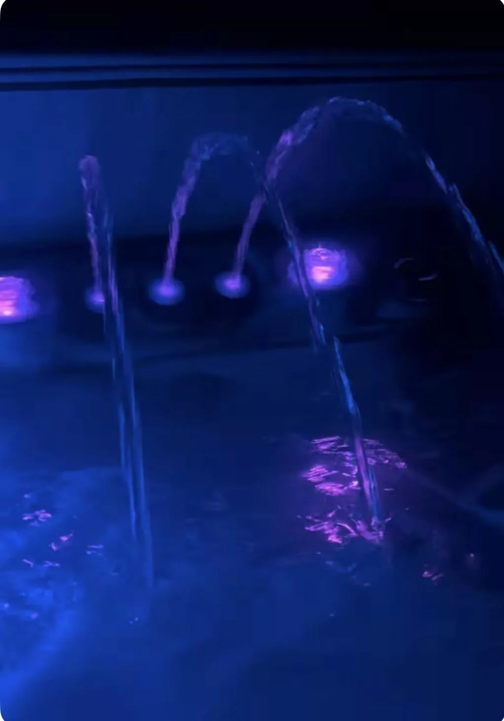Enjoy Mountain Views While Sitting In The New LED Hot Tub