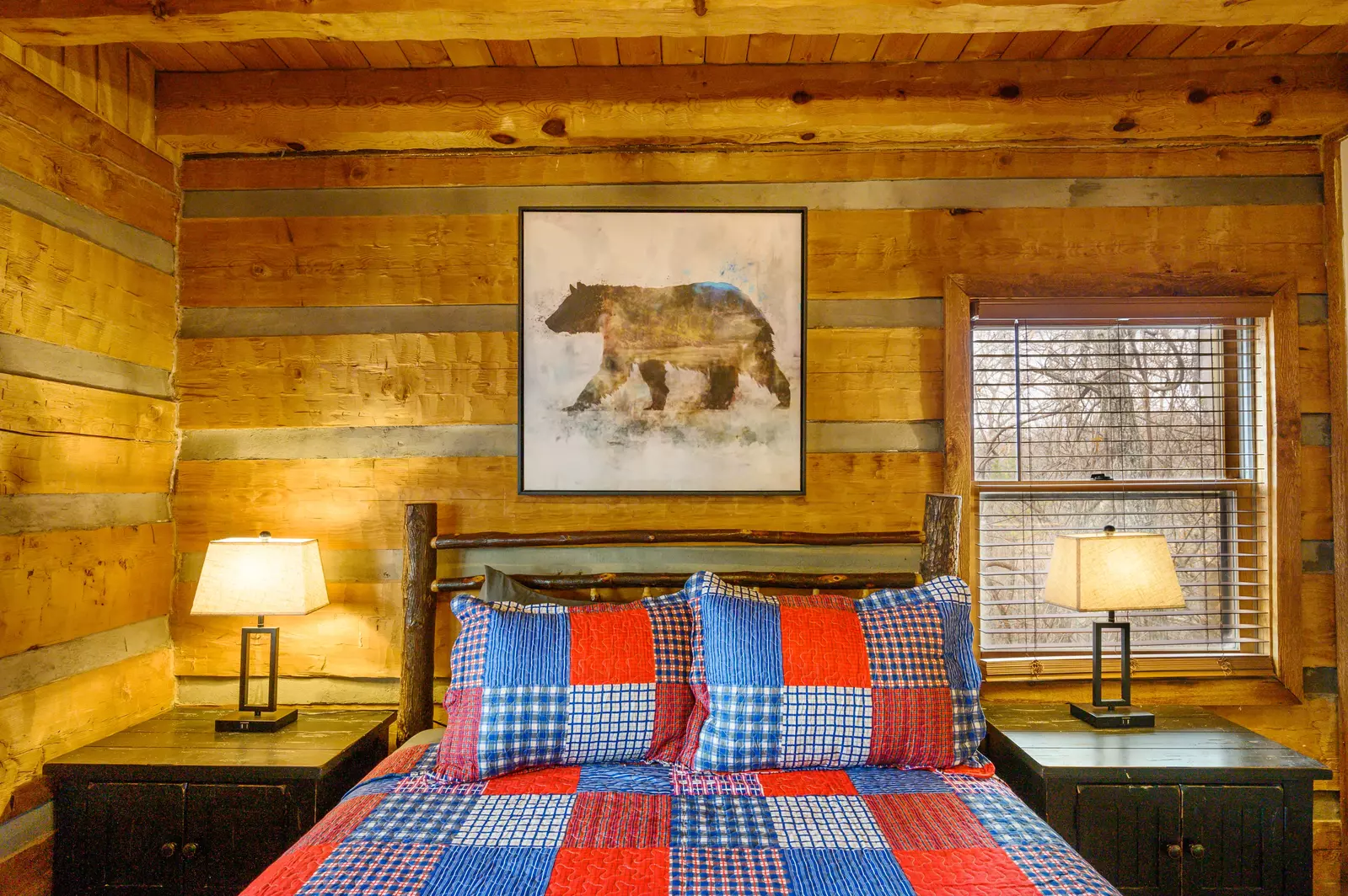 Get cozy in the main level Queen bedroom!