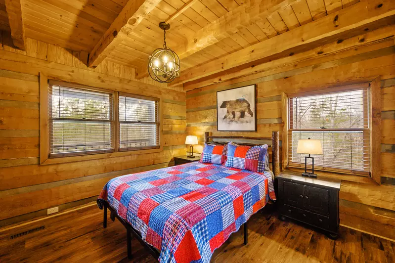 Get cozy in the main level Queen bedroom!