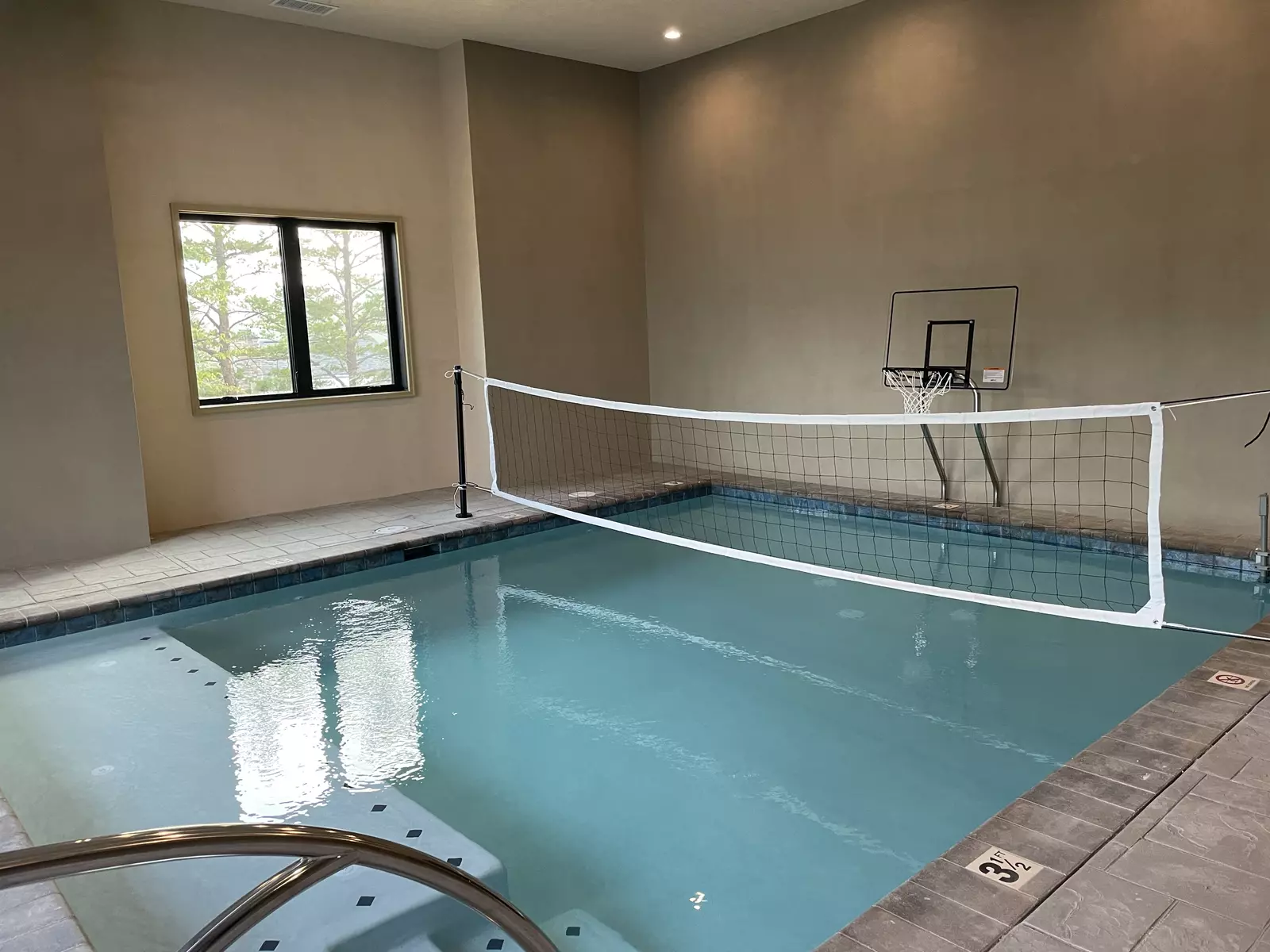 Private Indoor Pool with Volleyball
