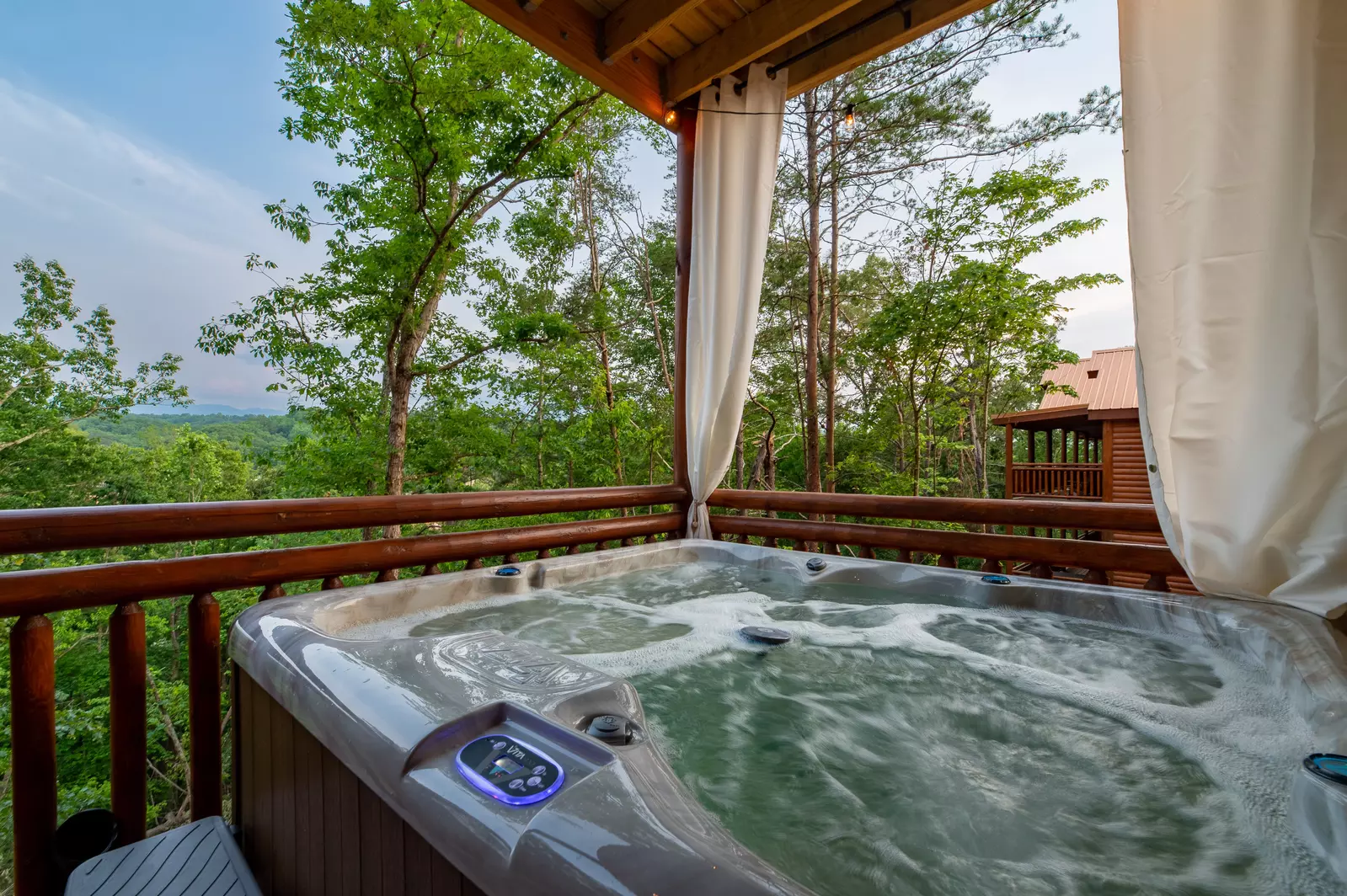 Hot tub on deck