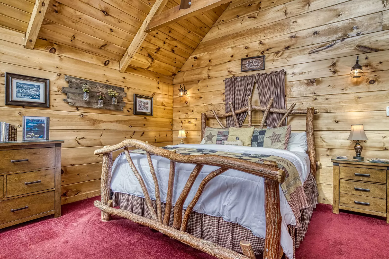 A Walk in the Clouds bedroom with king size bed