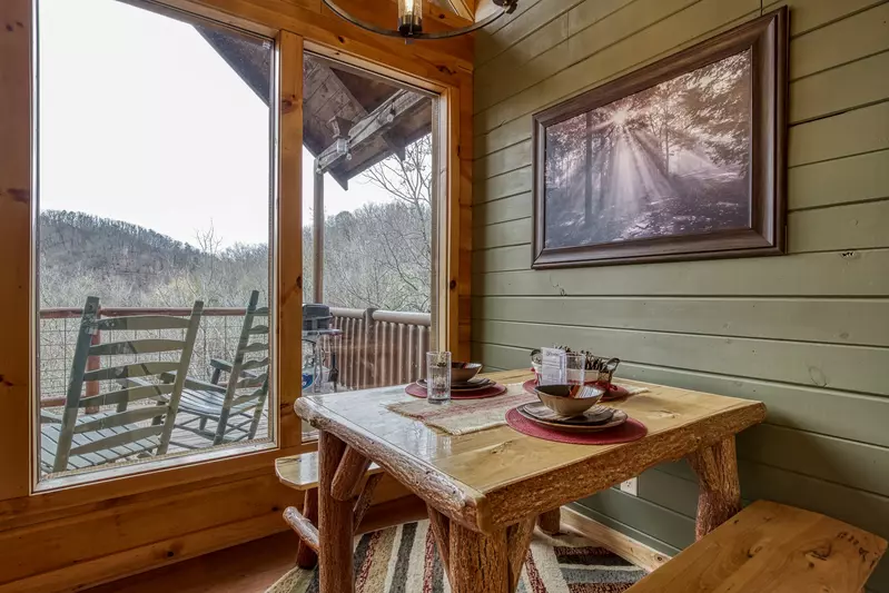 A Walk in the Clouds dining area with a view