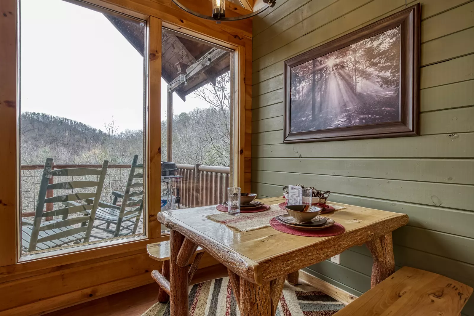 A Walk in the Clouds dining area with a view
