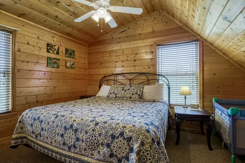 Amazing Grace upper level bedroom two with king size bed