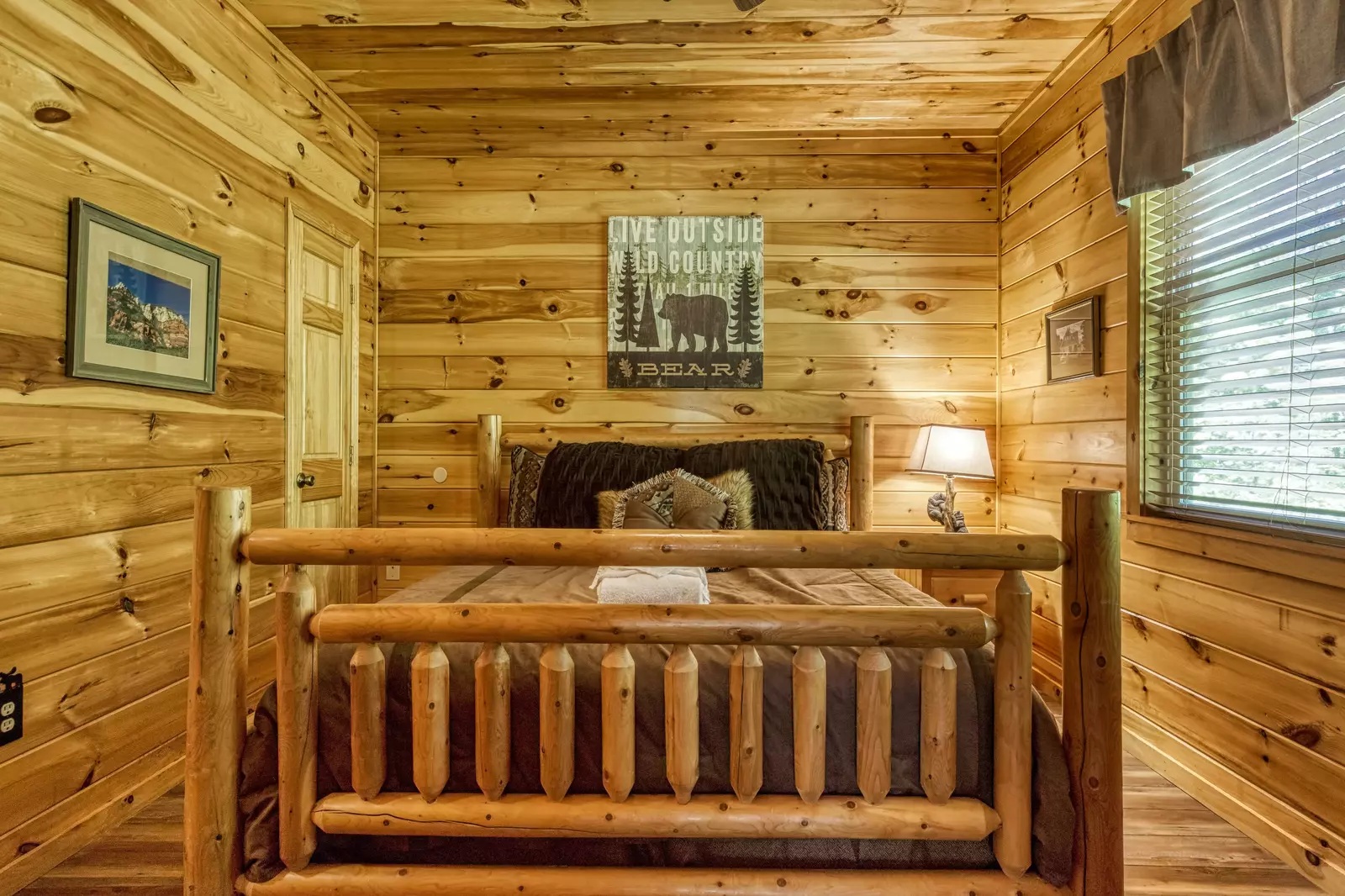 Antler Run second floor bedroom two with king size bed